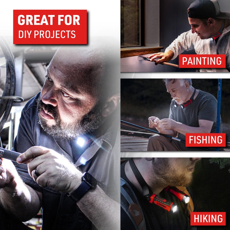 E-Z Red EZRED ANYWEAR Rechargeable Neck Light for Hands-Free Lighting - NK15, Perfect Light for Mechanics, Camping, Hunting, DIY Projects, Reading - Image 3